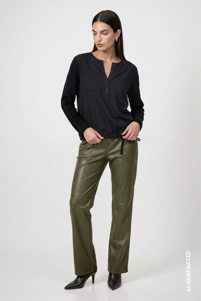 Black Blouse With Jewelry