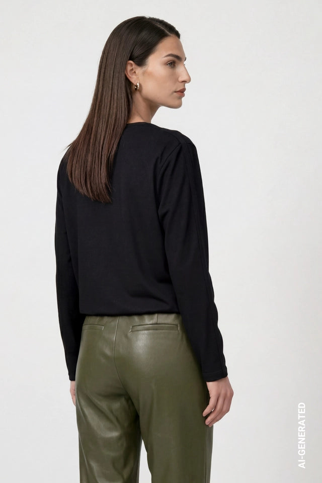Black Blouse With Jewelry