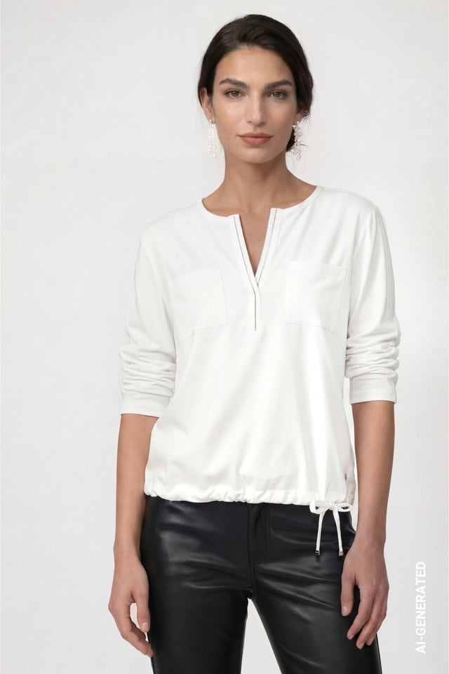 White Blouse With Jewelry
