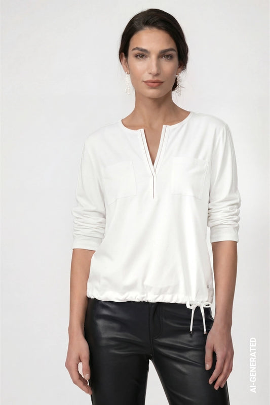 White Blouse With Jewelry