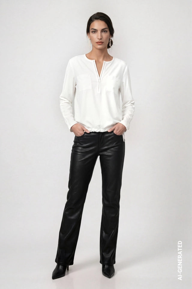 White Blouse With Jewelry
