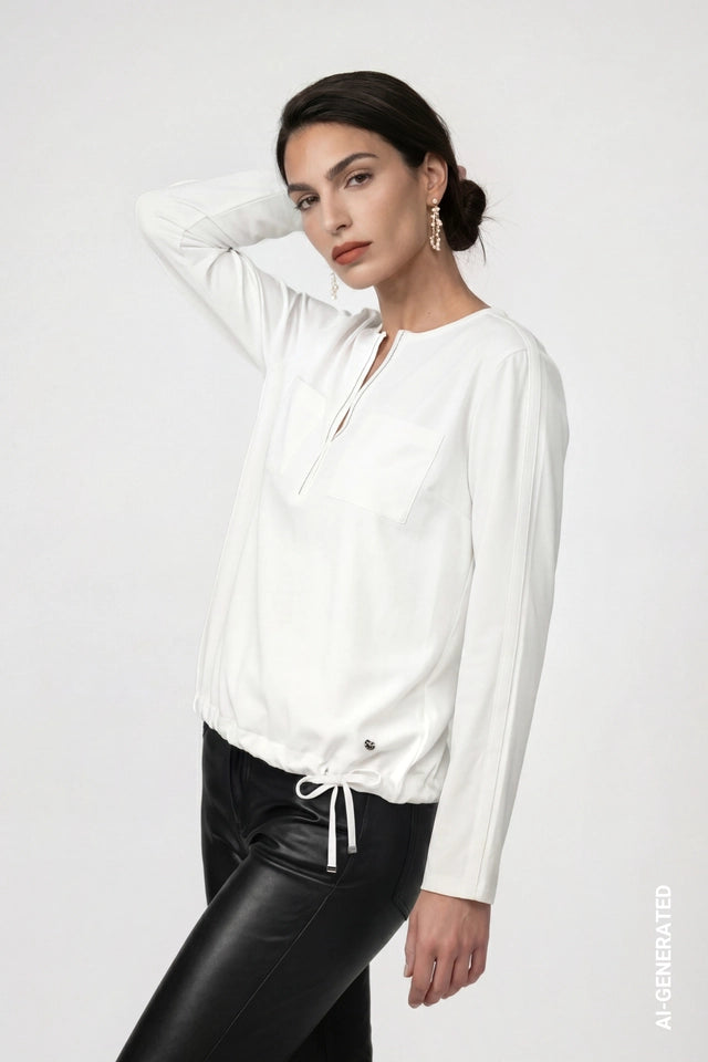 White Blouse With Jewelry