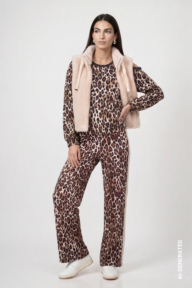 Cappuccino Faux Fur Waistcoat