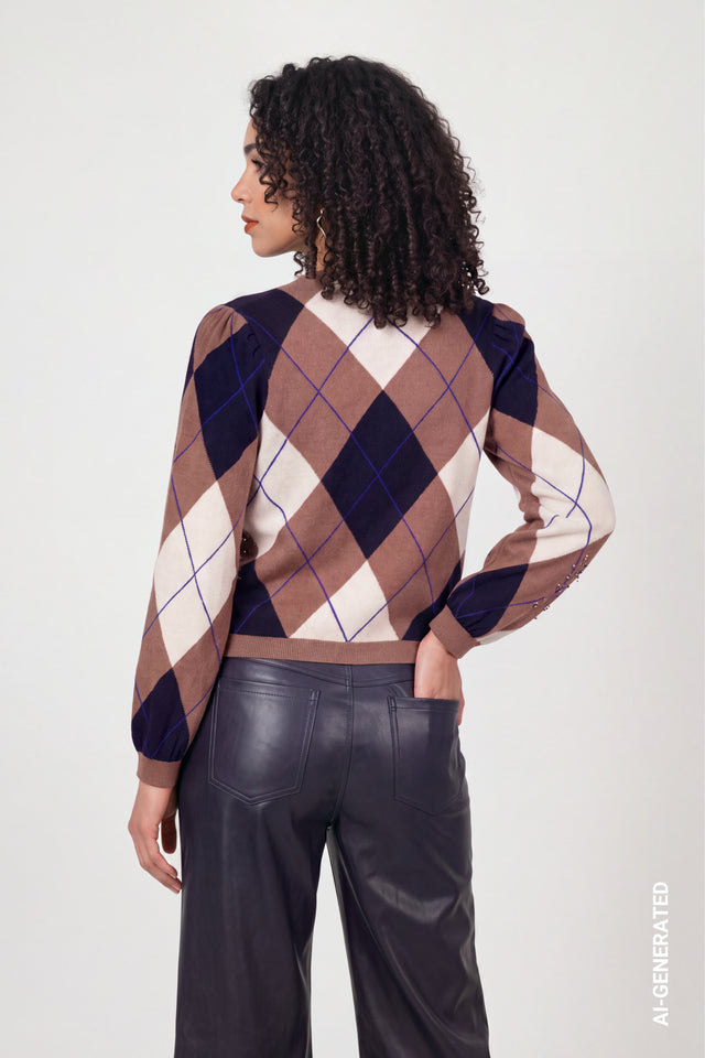 Tiramisu Pattern Knitted Jumper