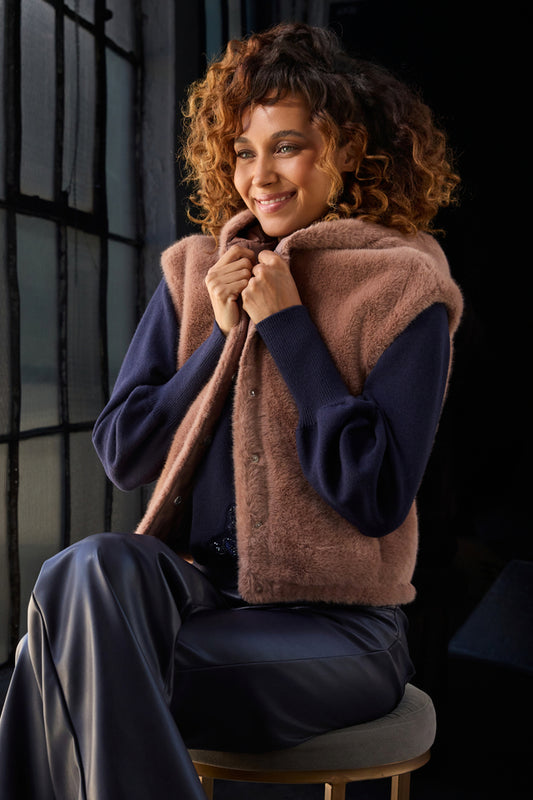 Tiramisu Faux Fur Vest
