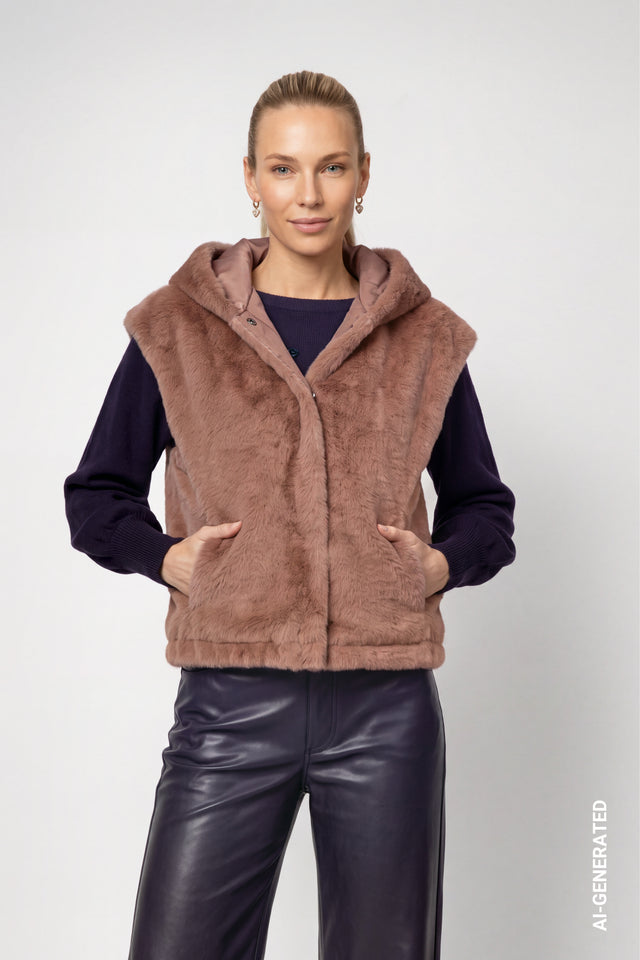 Tiramisu Faux Fur Vest
