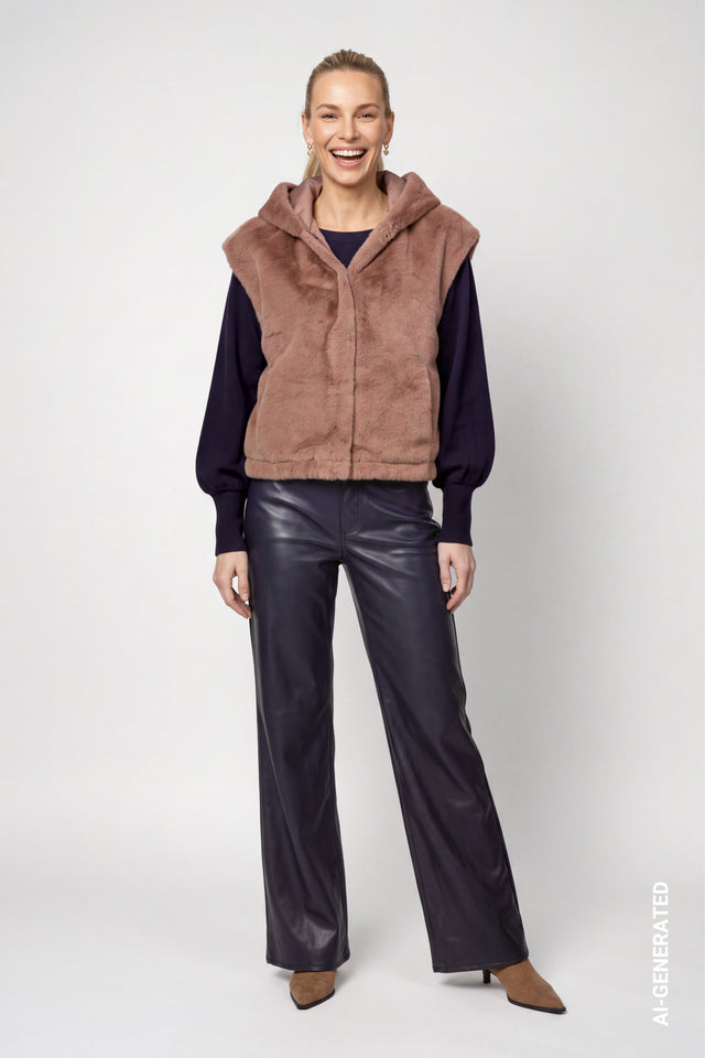 Tiramisu Faux Fur Vest