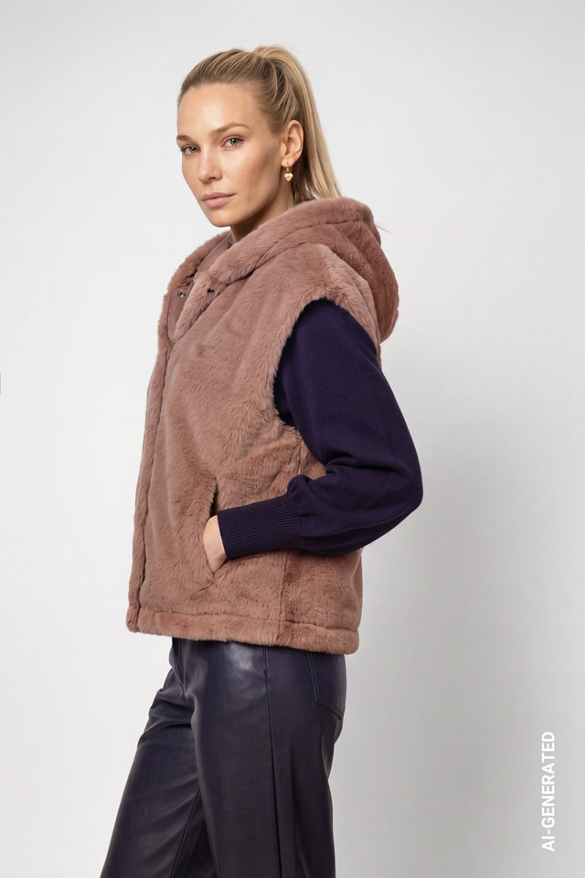 Tiramisu Faux Fur Vest