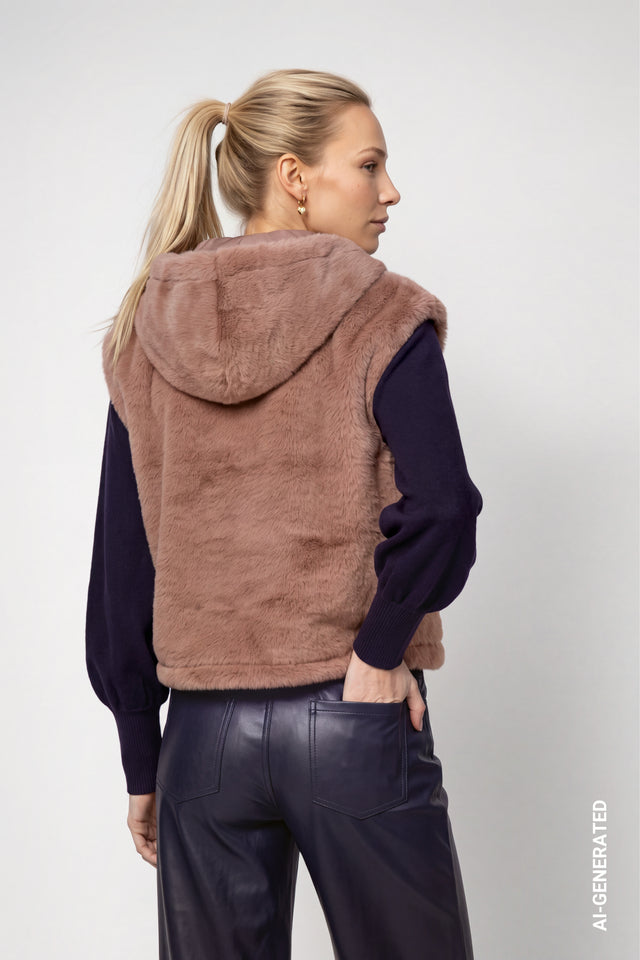 Tiramisu Faux Fur Vest