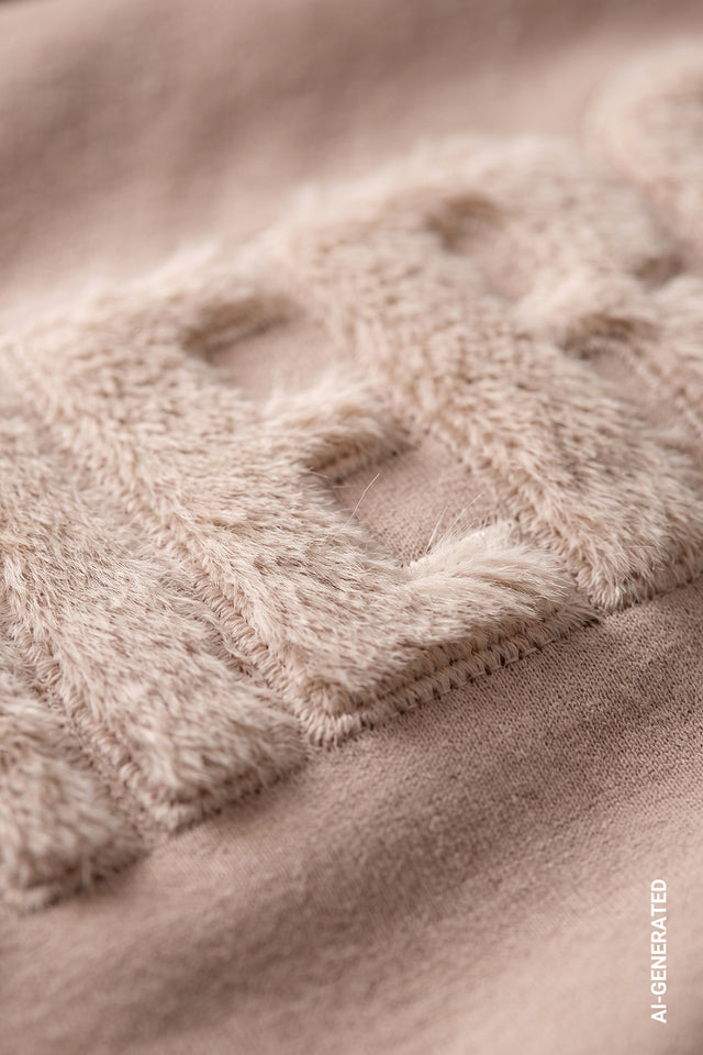 Sesame Sweatshirt With Fur Application