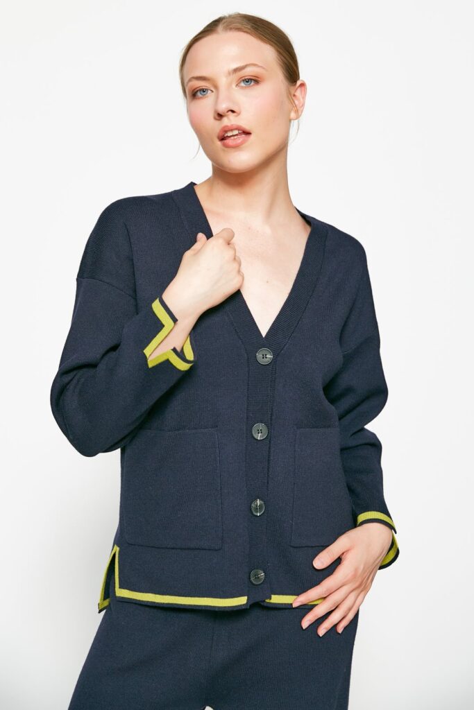 Navy Knit Cardigan