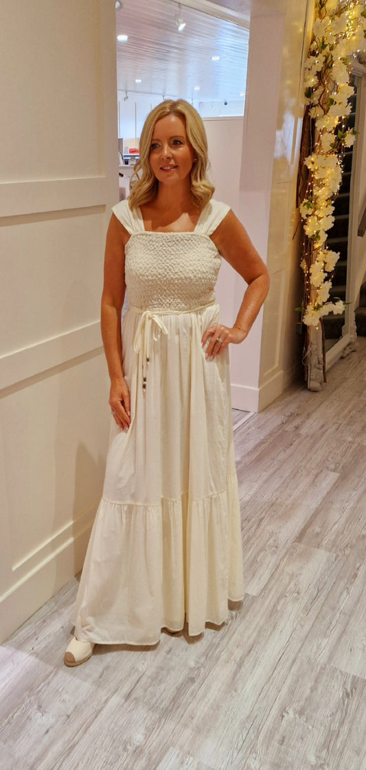 Ecru Maxi Sleeveless Dress