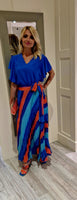 Rainbow Blue Pleated Skirt