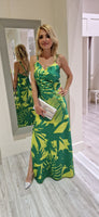 Lime And Green Maxi  Dress