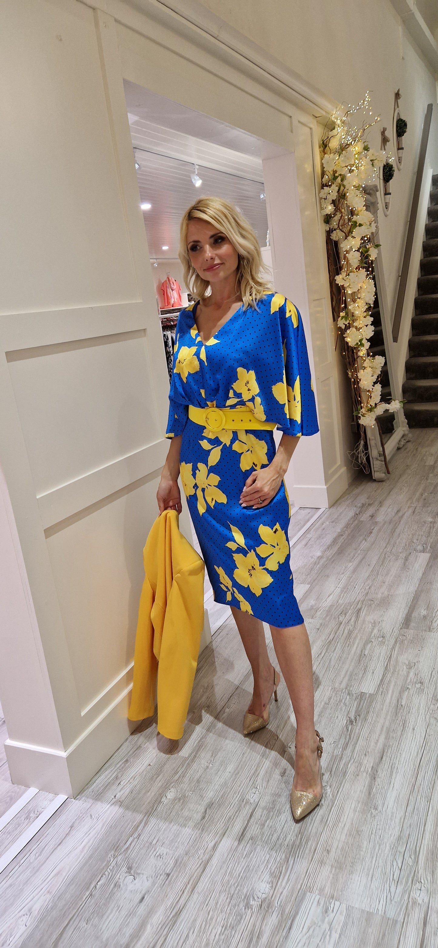 Royal Blue Printed Dress