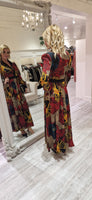 Vice Red Flower Maxi Dress