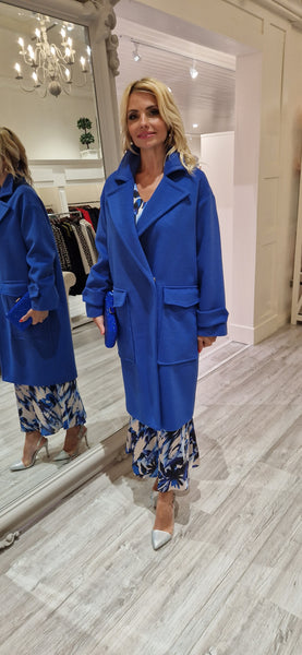 Royal Blue Coat With Pockets