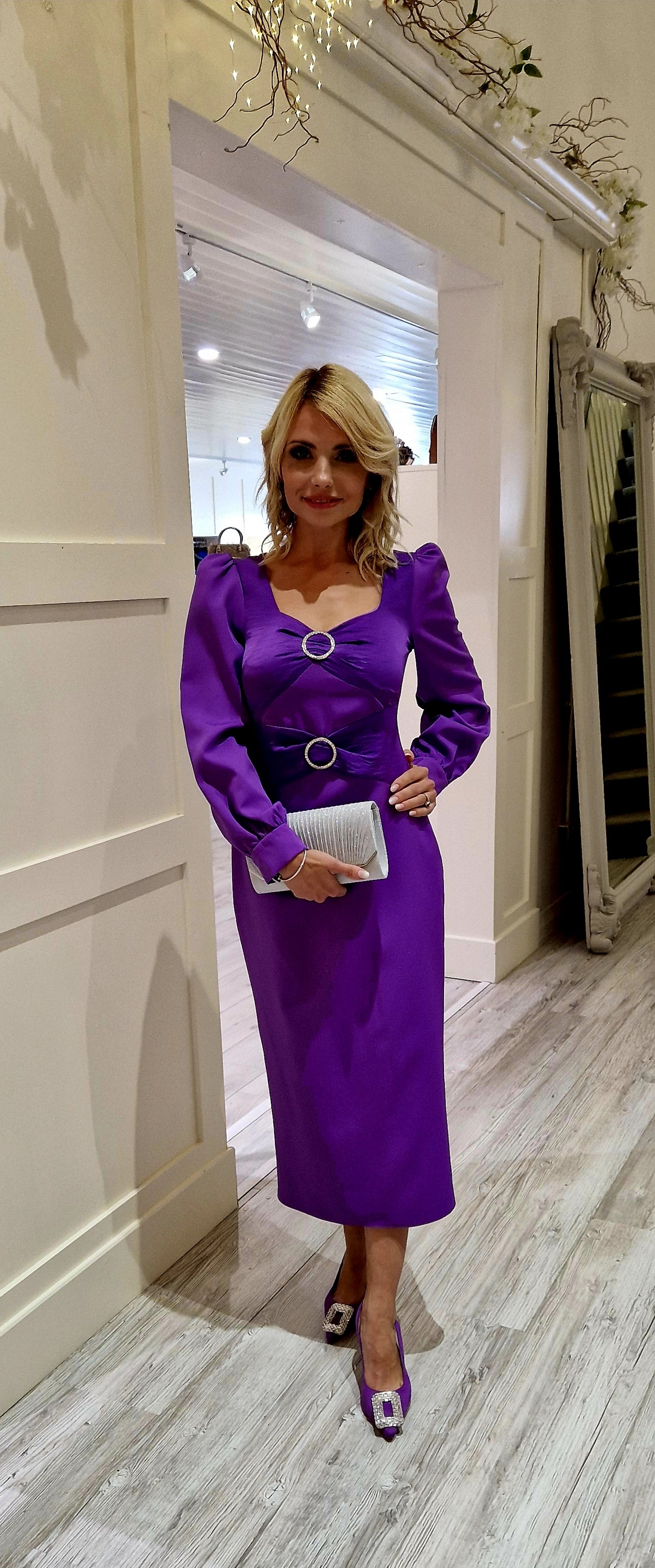 Purple Midi Dress