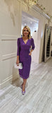 Purple  Sequin Dress
