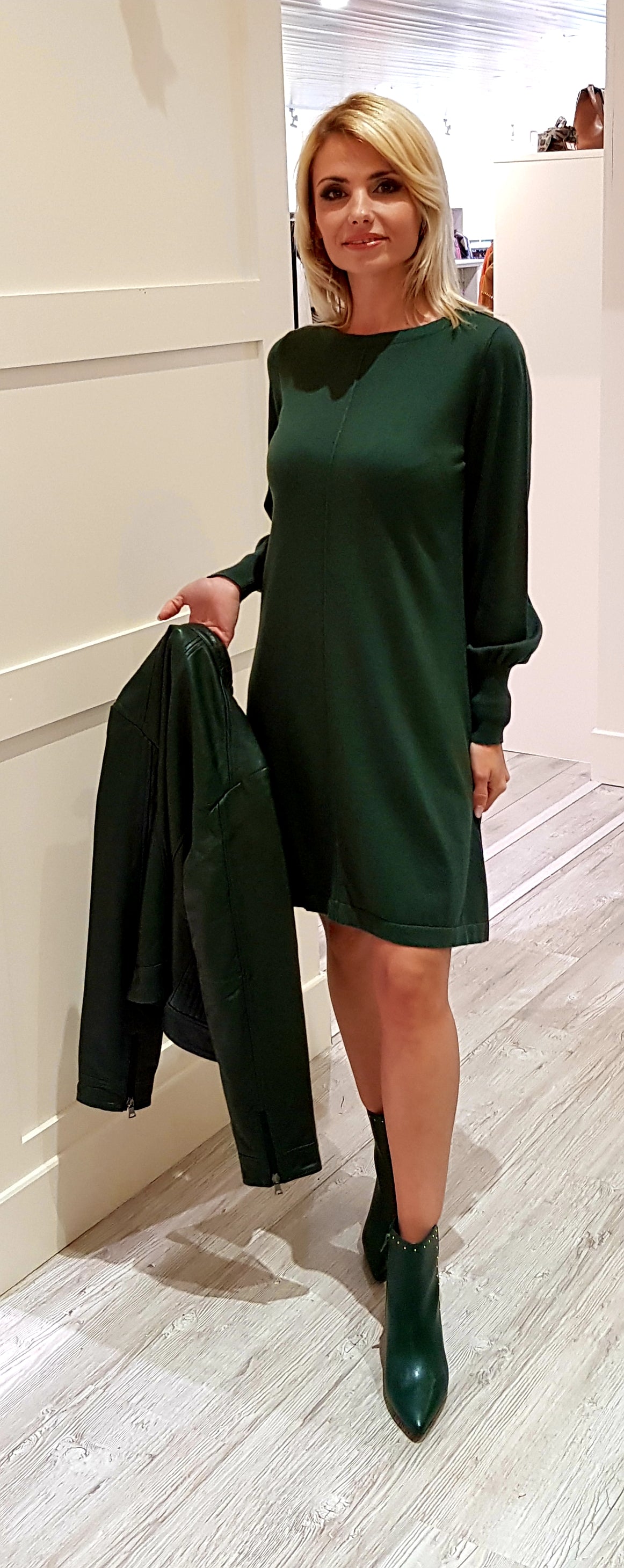 Green Knit Dress