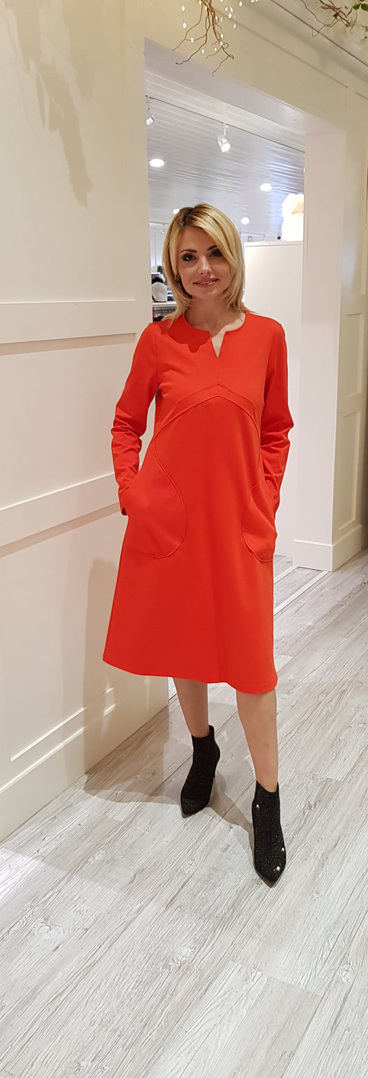 Orange Midi Dress