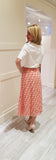 Pink Mesh Pleated Skirt