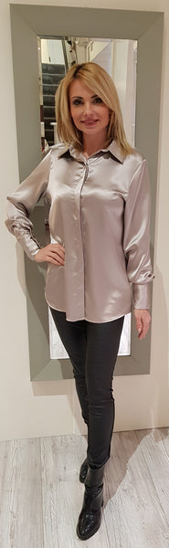 Champagne Shirt With Collar