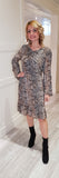 Snake Print Midi Dress