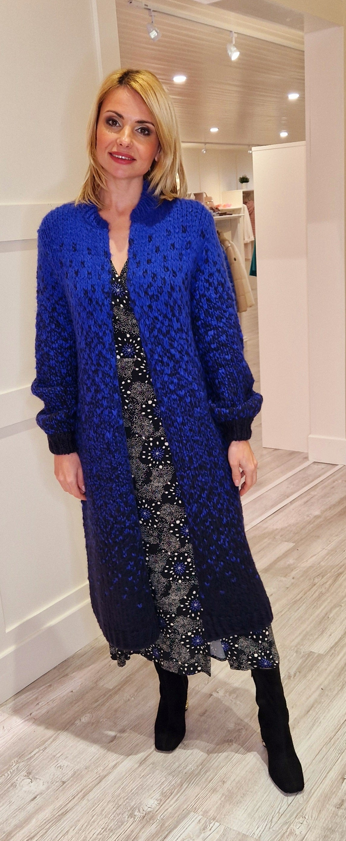 Blue Knited Coat