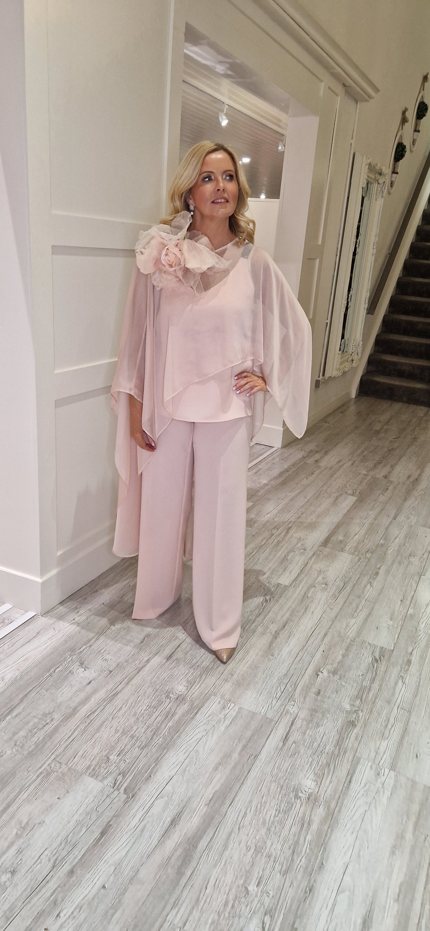 Blush Pink Organza Shawl