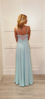 Mint and Taupe Long Dress