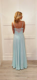 Mint and Taupe Long Dress
