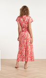 Pink/Red Print Maxi Dress