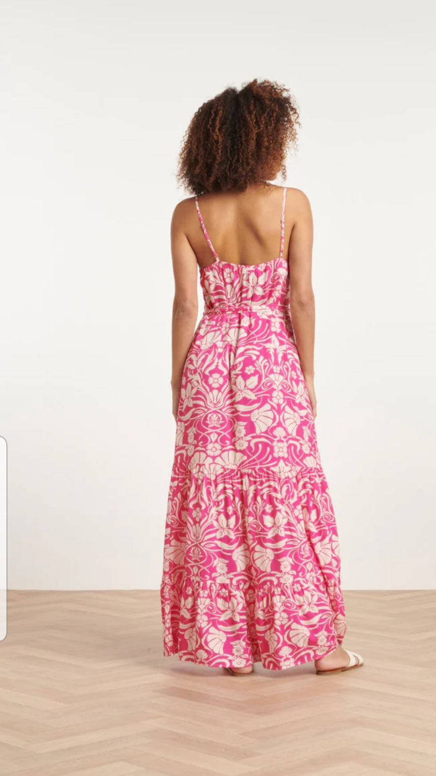 Pink and Cream Maxi Dress