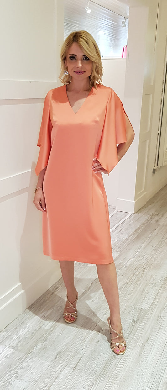 Rust Midi Dress