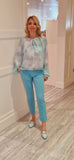 PEPPE 7/8 Turquoise Travel Trousers