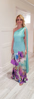 Turquoise & Purple Dress