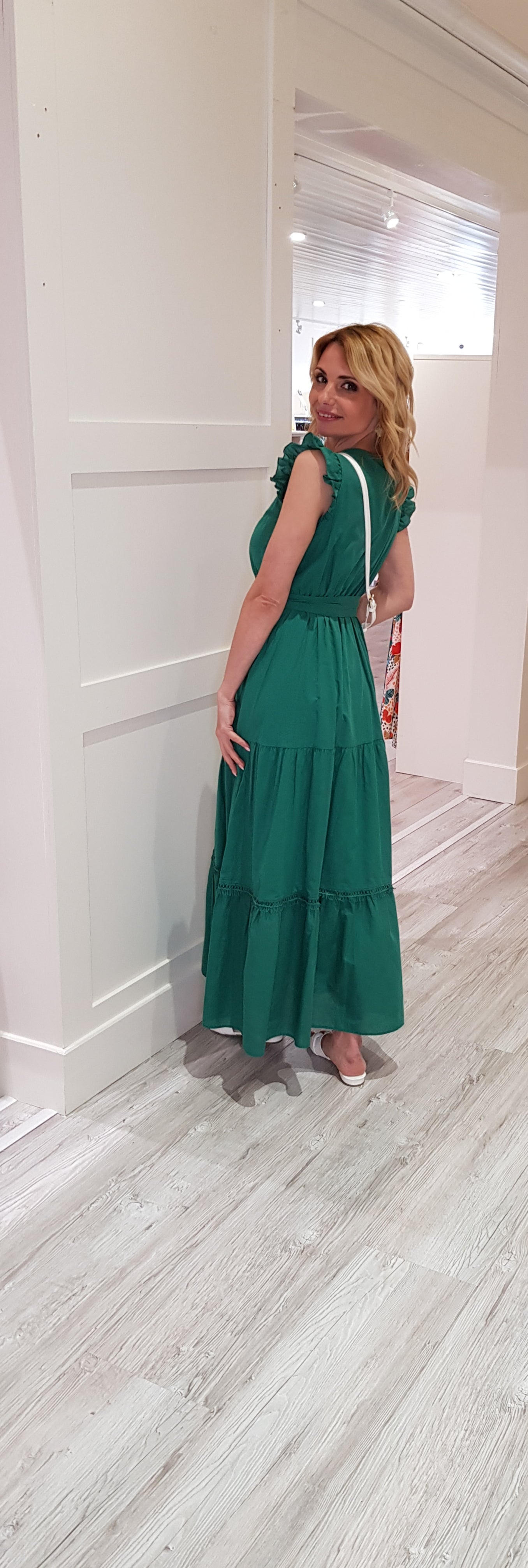 Green Maxi Cotton Dress