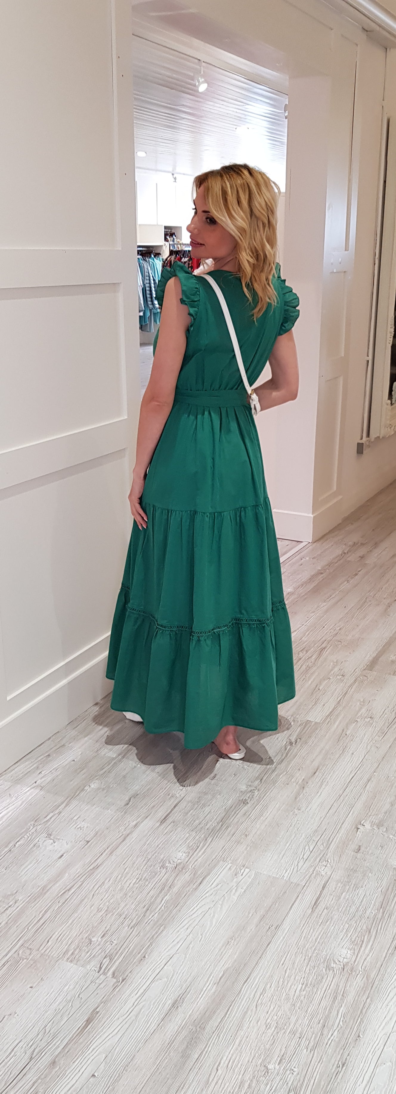 Green Maxi Cotton Dress