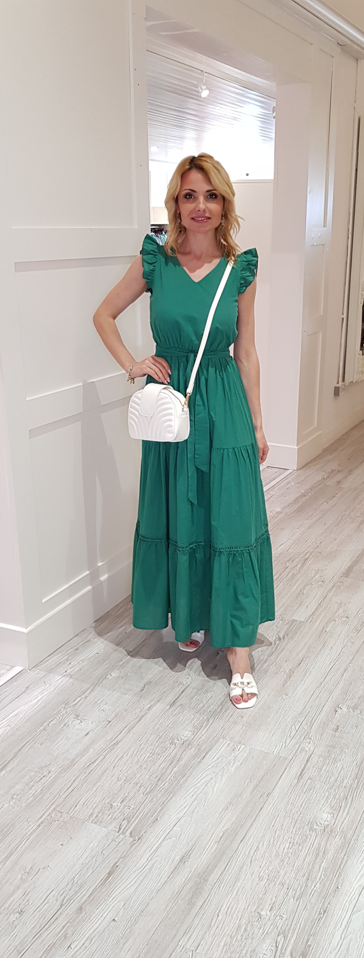 Green Maxi Cotton Dress