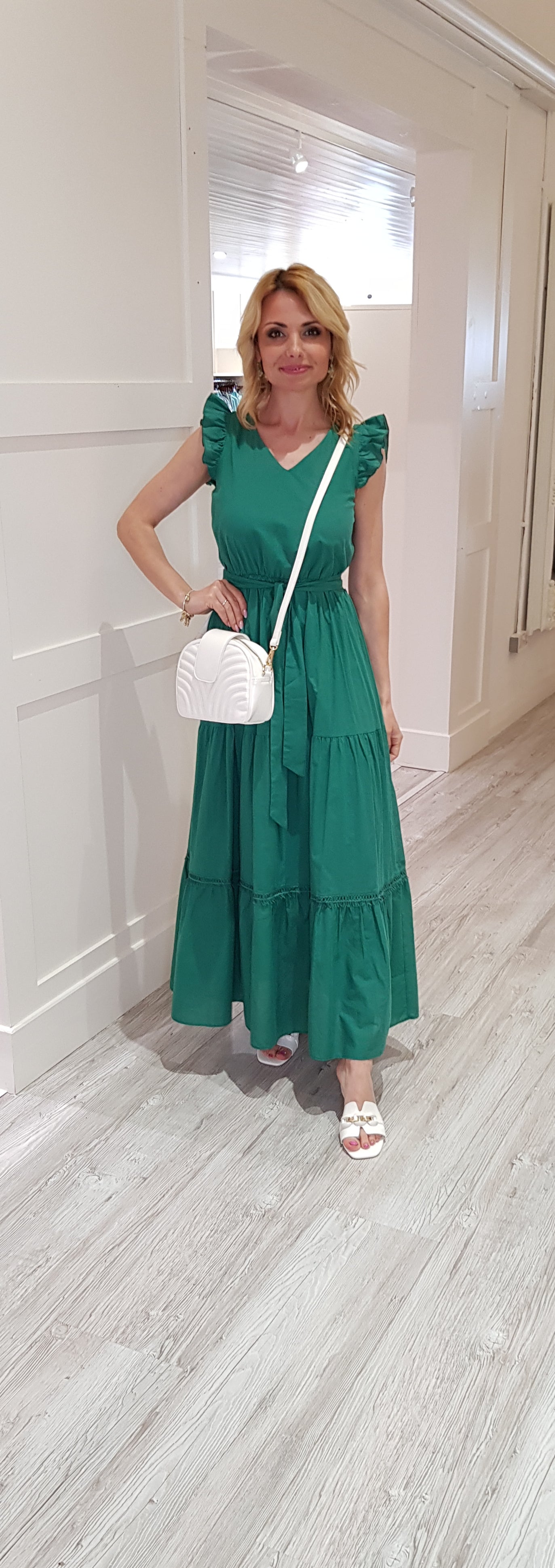 Green Maxi Cotton Dress