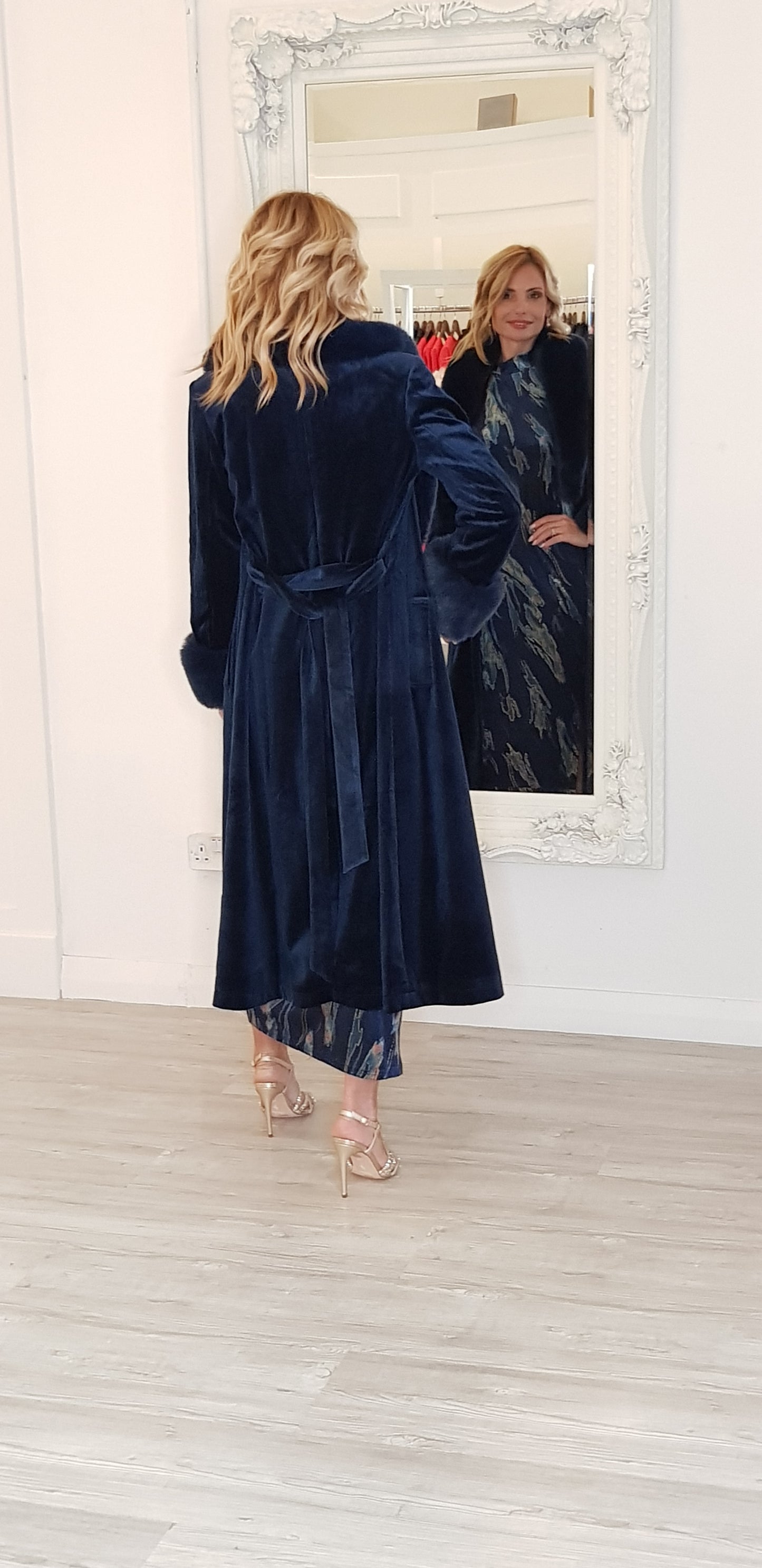 Midnight Blue Cord Coat