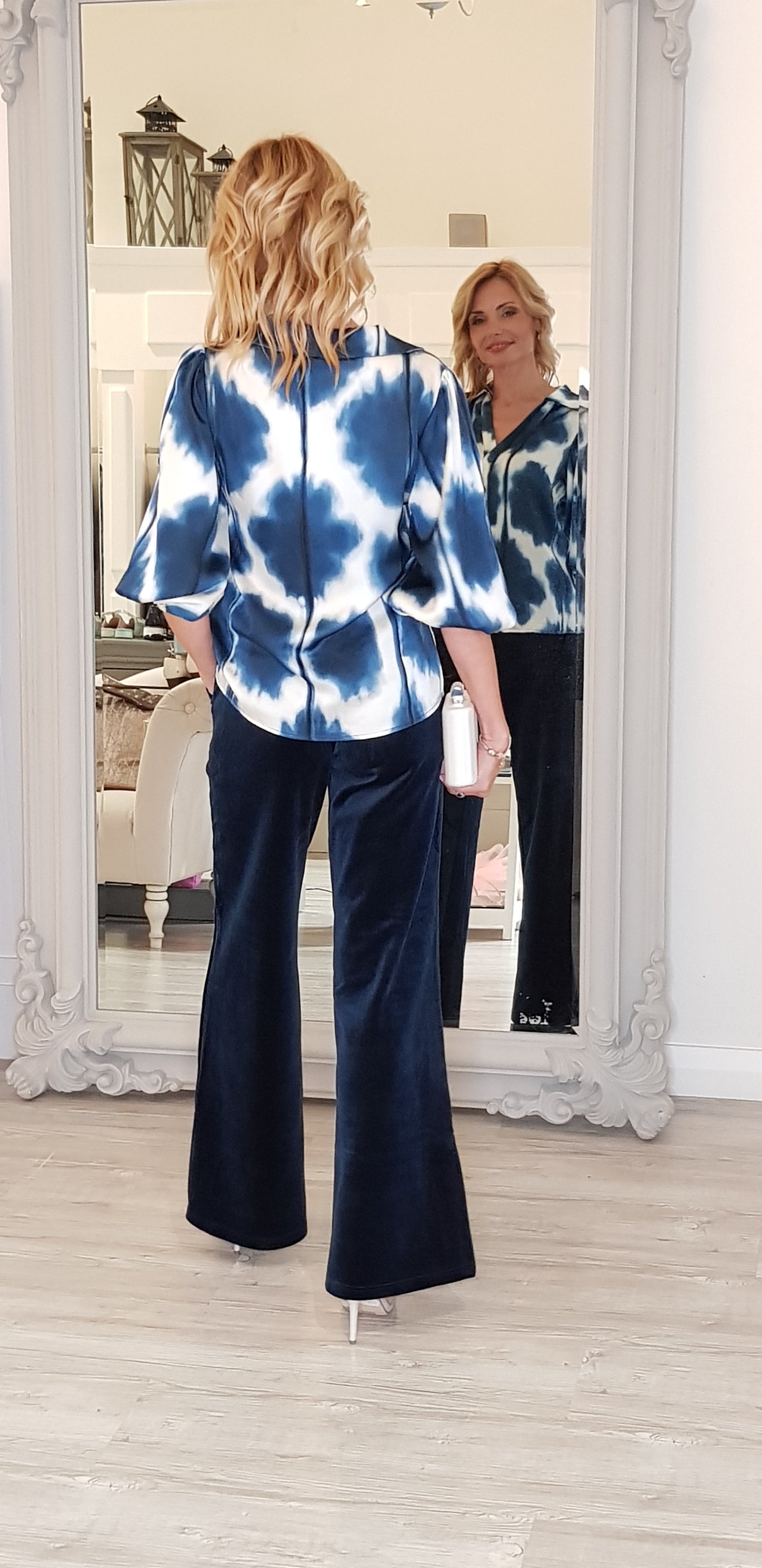 Ned Blue Printed Trousers