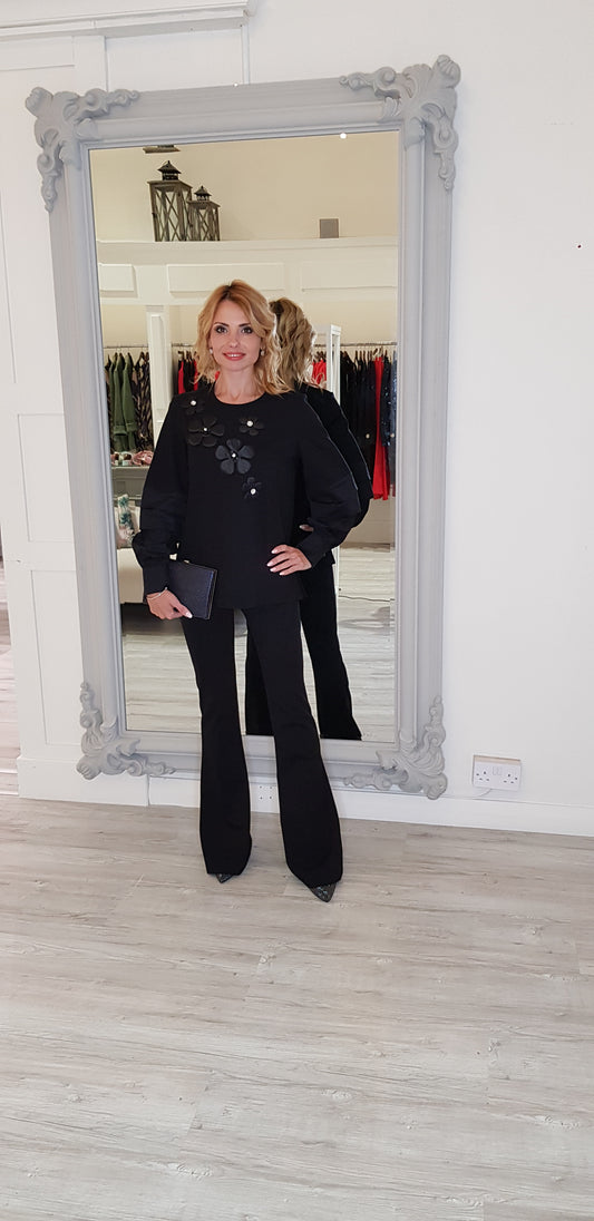 Black Flare Trousers
