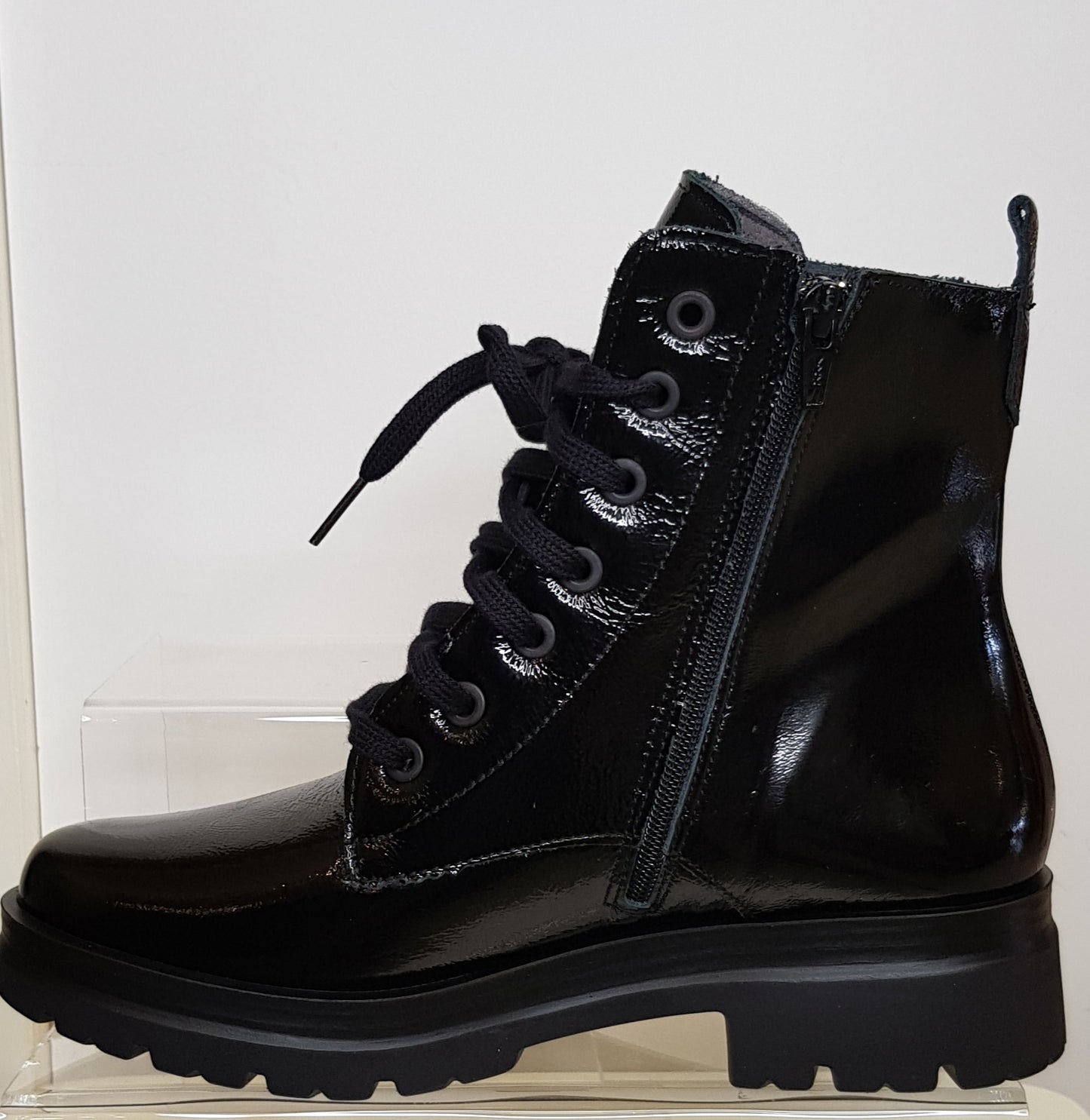 Black Patient Leather Boots