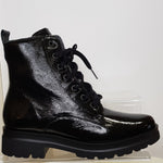 Black Glossy Leather Boots