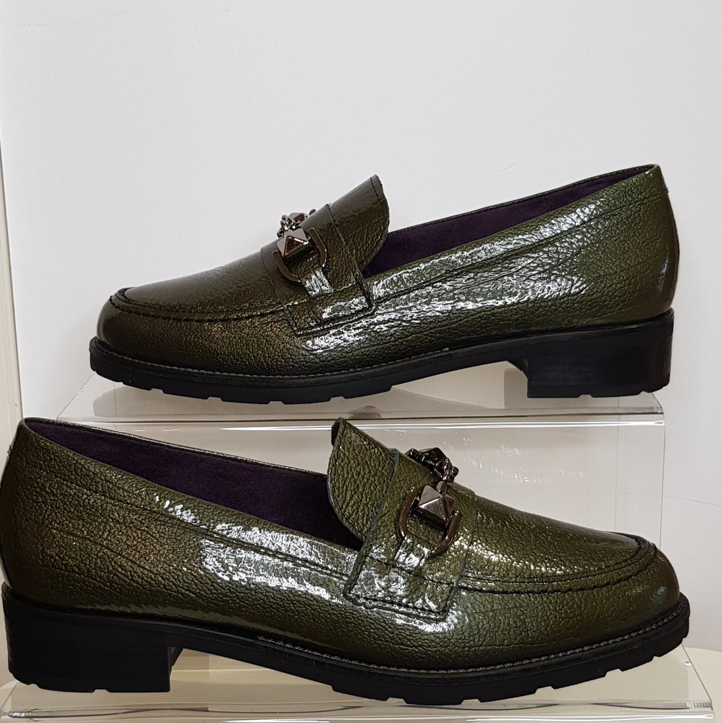 Khaki Green Loafers