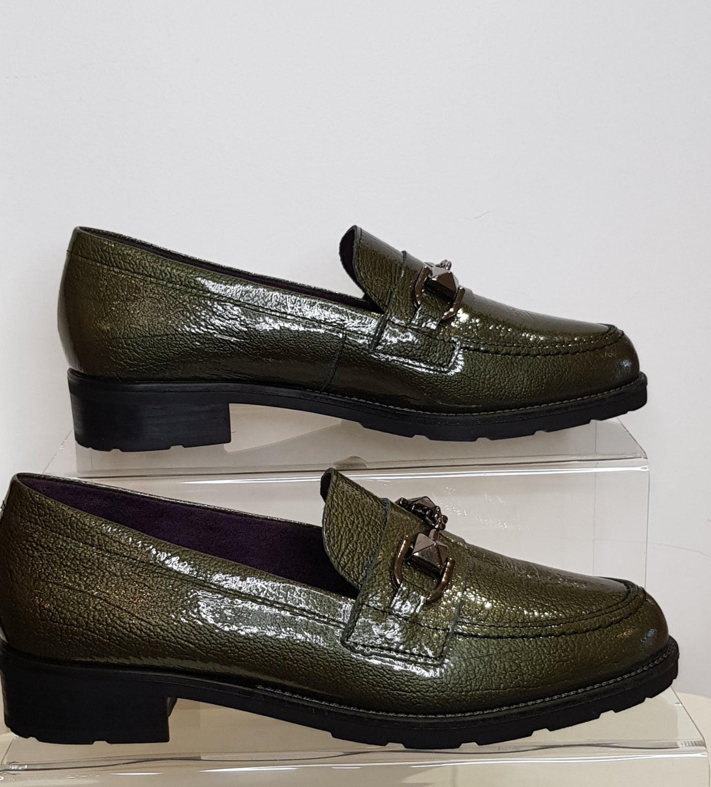 Khaki Green Loafers