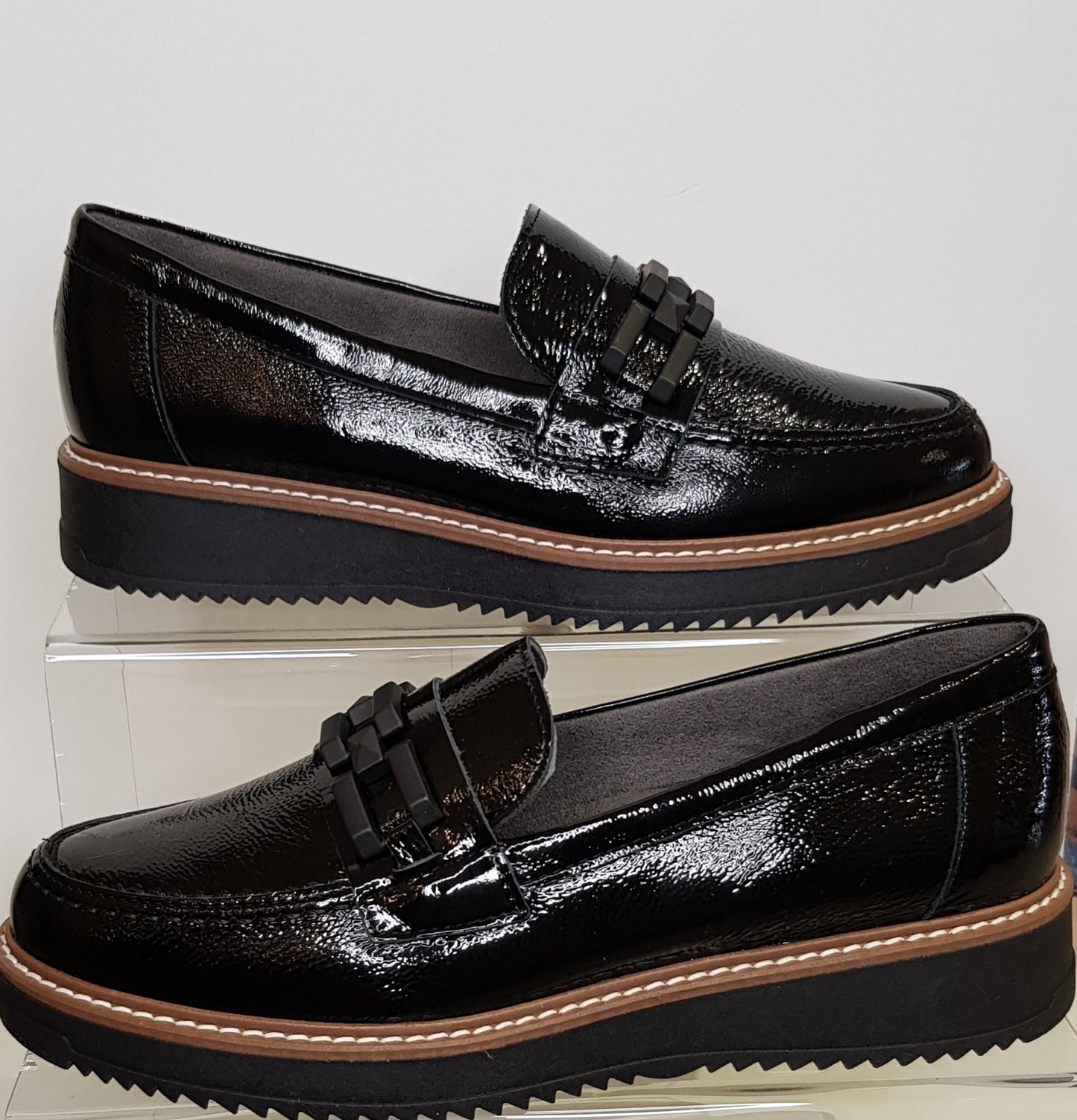 Black Loafers With Glossy Effect