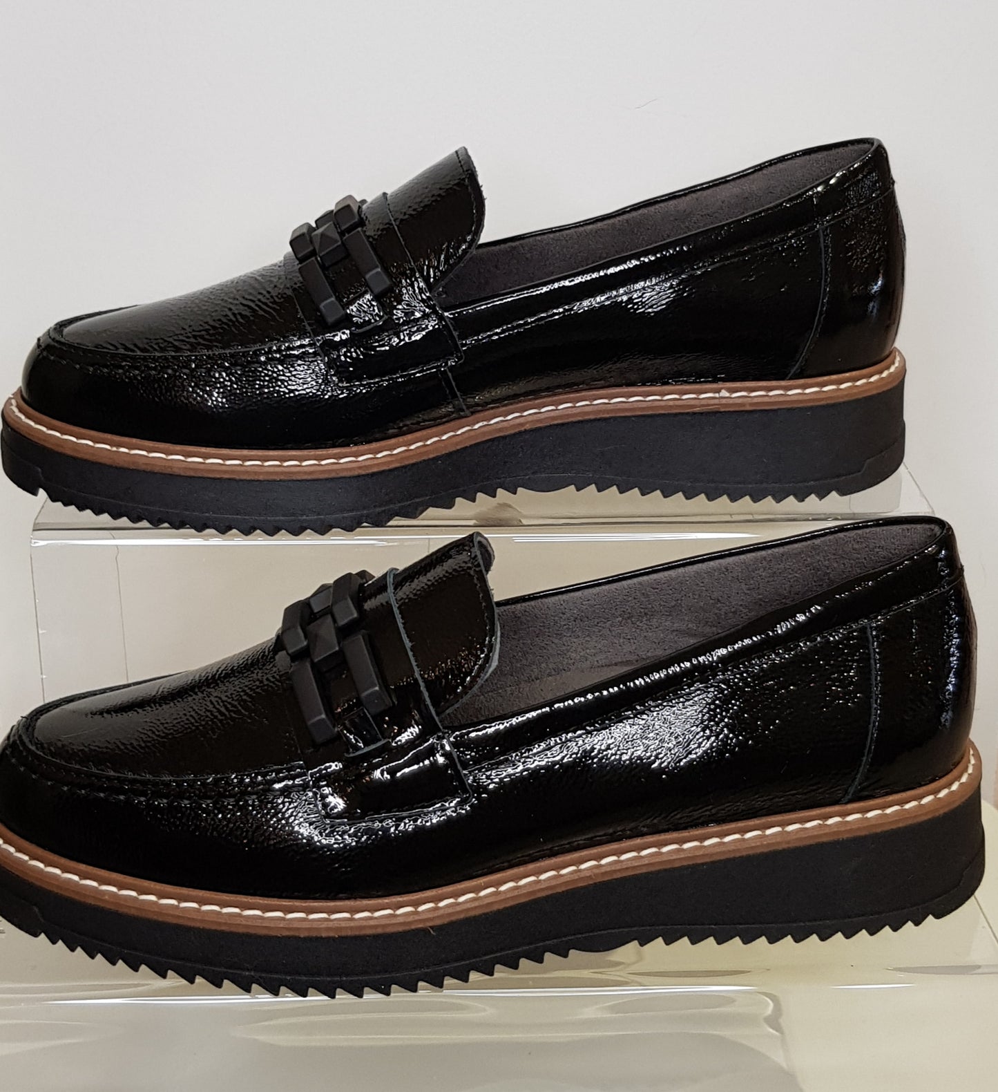 Black Loafers With Glossy Effect